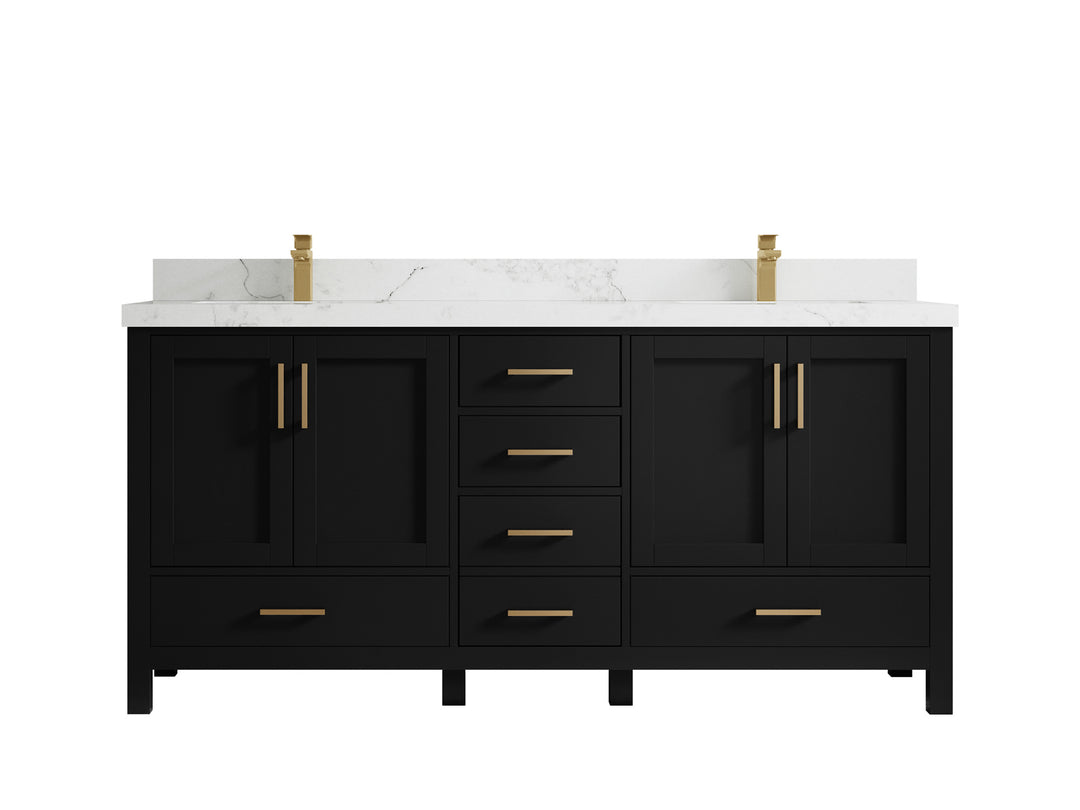 Malibu 72 in. W x 22 in. D Double Sink Bathroom Vanity