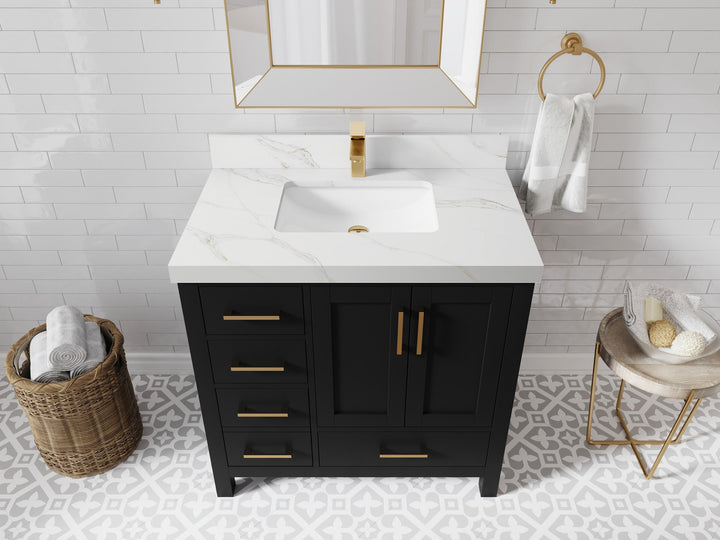 Malibu 36 in. W x 22 in. D Bathroom Vanity Center Sink 2 - photo 16