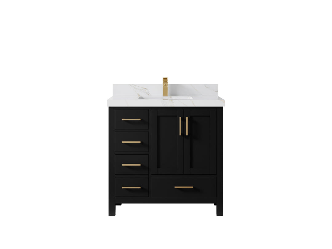 Malibu 36 in. W x 22 in. D Bathroom Vanity Center Sink 2
