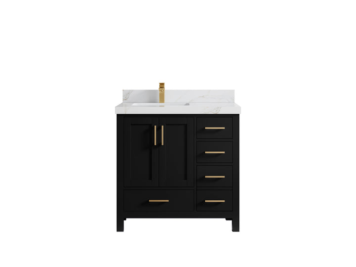 Malibu 36 in. W x 22 in. D Bathroom Vanity Center Sink - photo 21