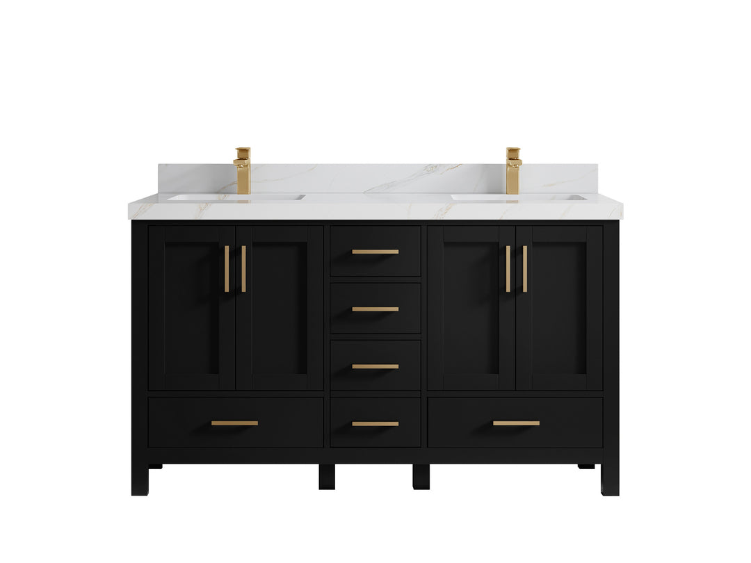 Malibu 60 in. W x 22 in. D Double Sink Bathroom Vanity
