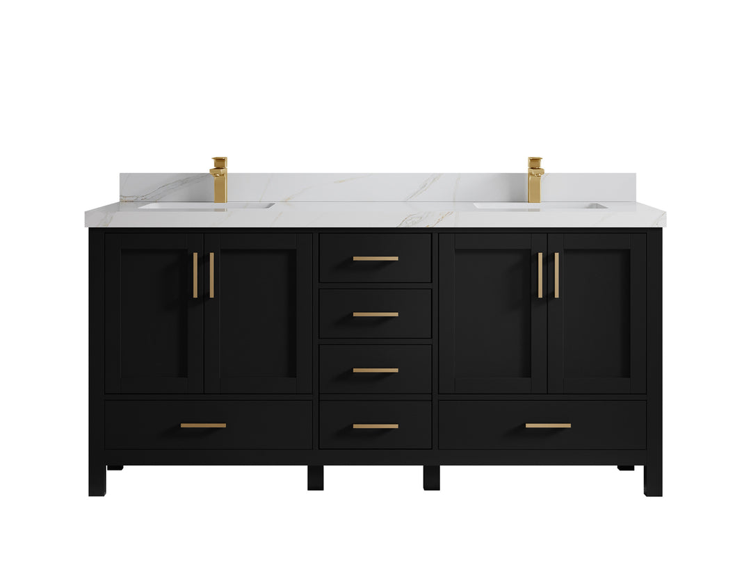 Malibu 72 in. W x 22 in. D Double Sink Bathroom Vanity