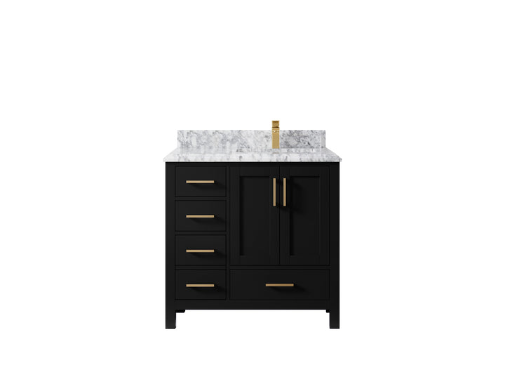 Malibu 36 in. W x 22 in. D Right Offset Sink Bathroom Vanity - photo 23