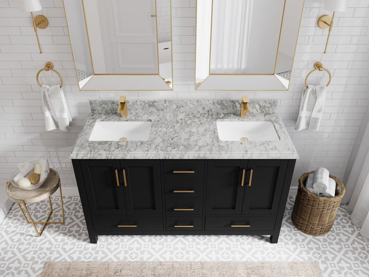 Malibu 60 in. W x 22 in. D Double Sink Bathroom Vanity - photo 22