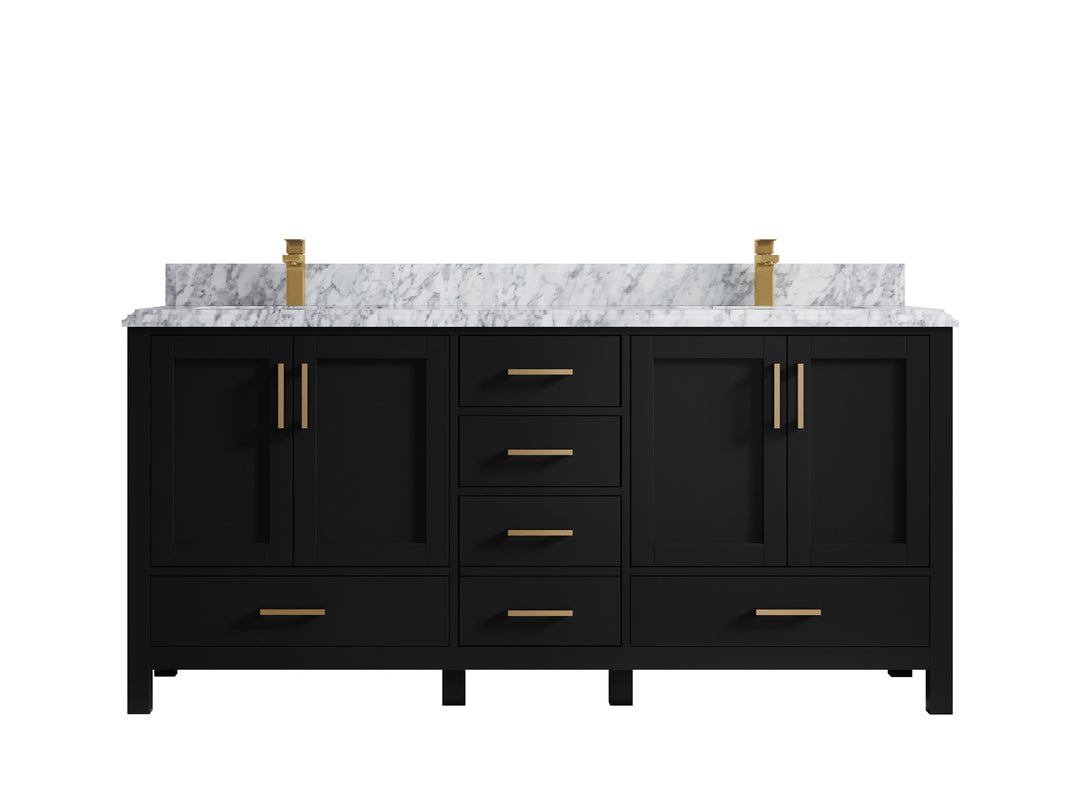 Malibu 72 in. W x 22 in. D Double Sink Bathroom Vanity