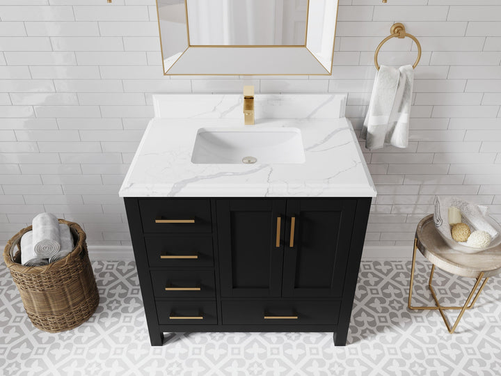 Malibu 36 in. W x 22 in. D Bathroom Vanity Center Sink 2 - photo 22