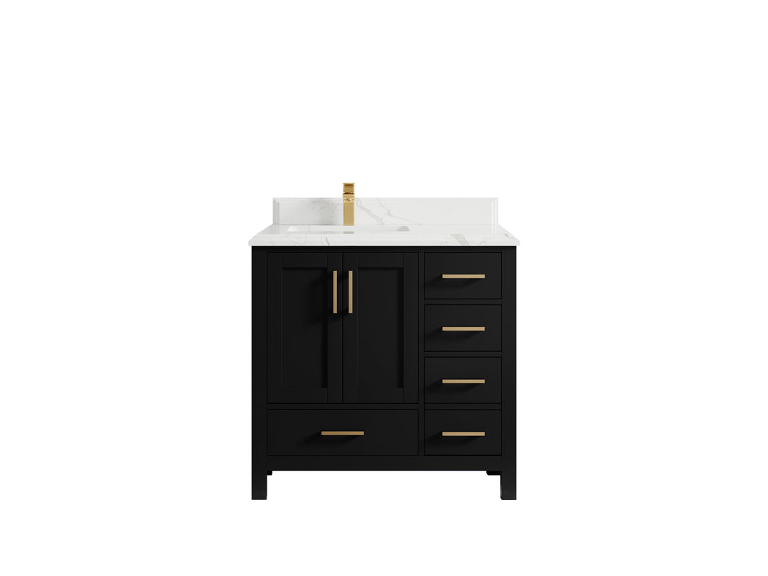 Malibu 36 in. W x 22 in. D Bathroom Vanity Center Sink