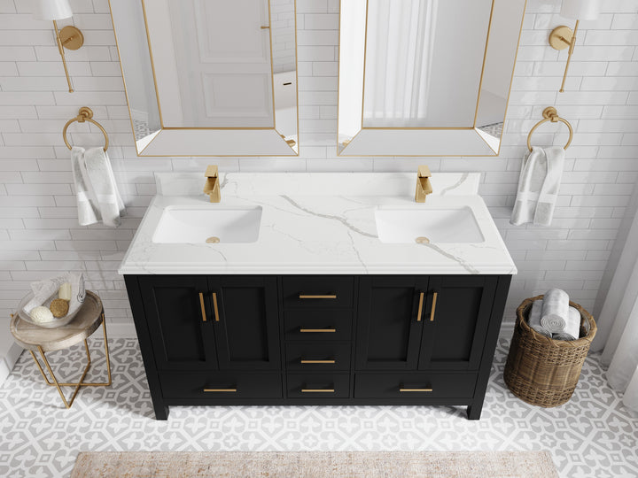 Malibu 60 in. W x 22 in. D Double Sink Bathroom Vanity - photo 24