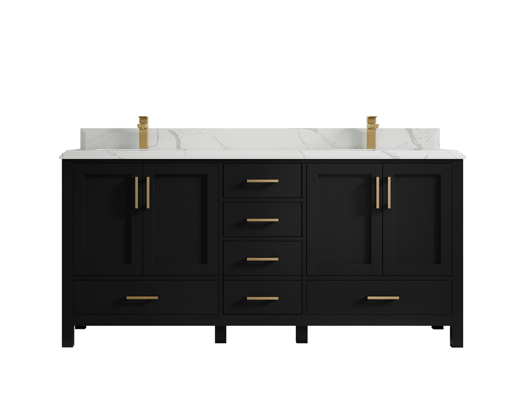 Malibu 72 in. W x 22 in. D Double Sink Bathroom Vanity