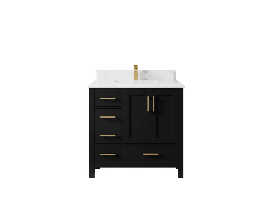 Malibu 36 in. W x 22 in. D Bathroom Vanity Center Sink 2