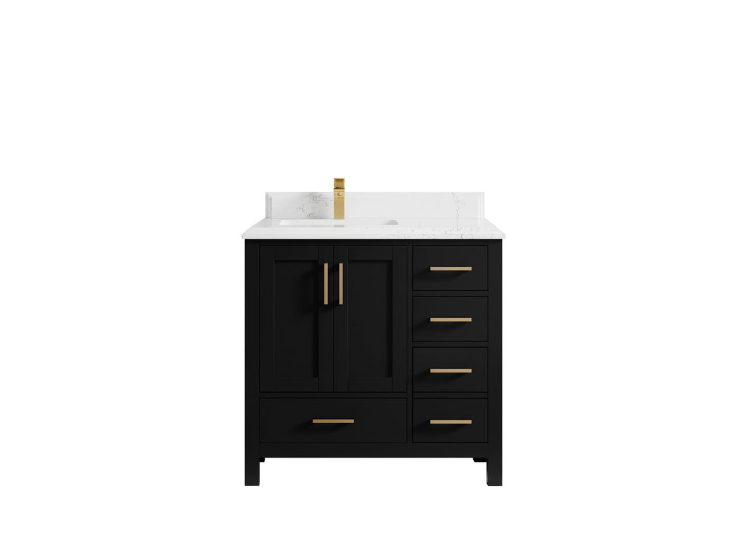 Malibu 36 in. W x 22 in. D Bathroom Vanity Center Sink