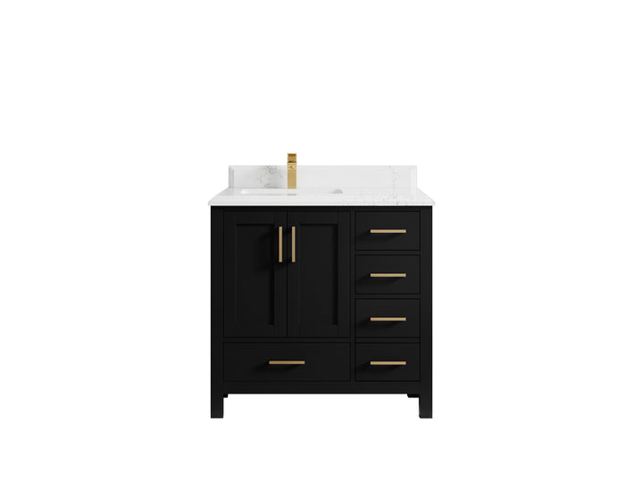 Malibu 36 in. W x 22 in. D Bathroom Vanity Center Sink - photo 27