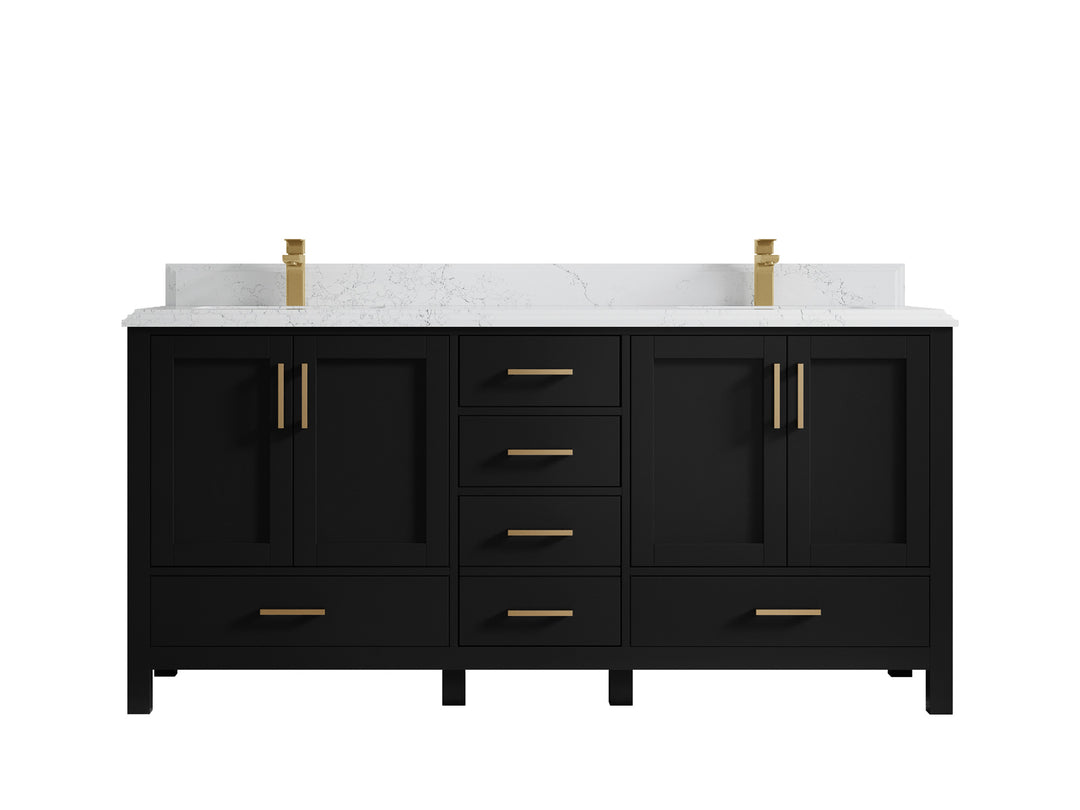 Malibu 72 in. W x 22 in. D Double Sink Bathroom Vanity