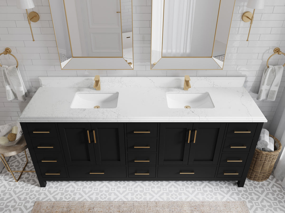 Malibu 84 in. W x 22 in. D Double Sink Bathroom Vanity