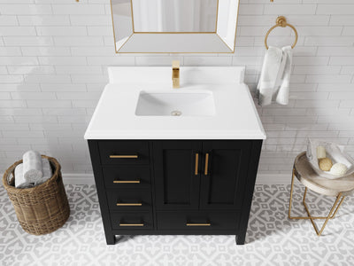 Malibu 36 in. W x 22 in. D with Center Sink Bathroom Vanity