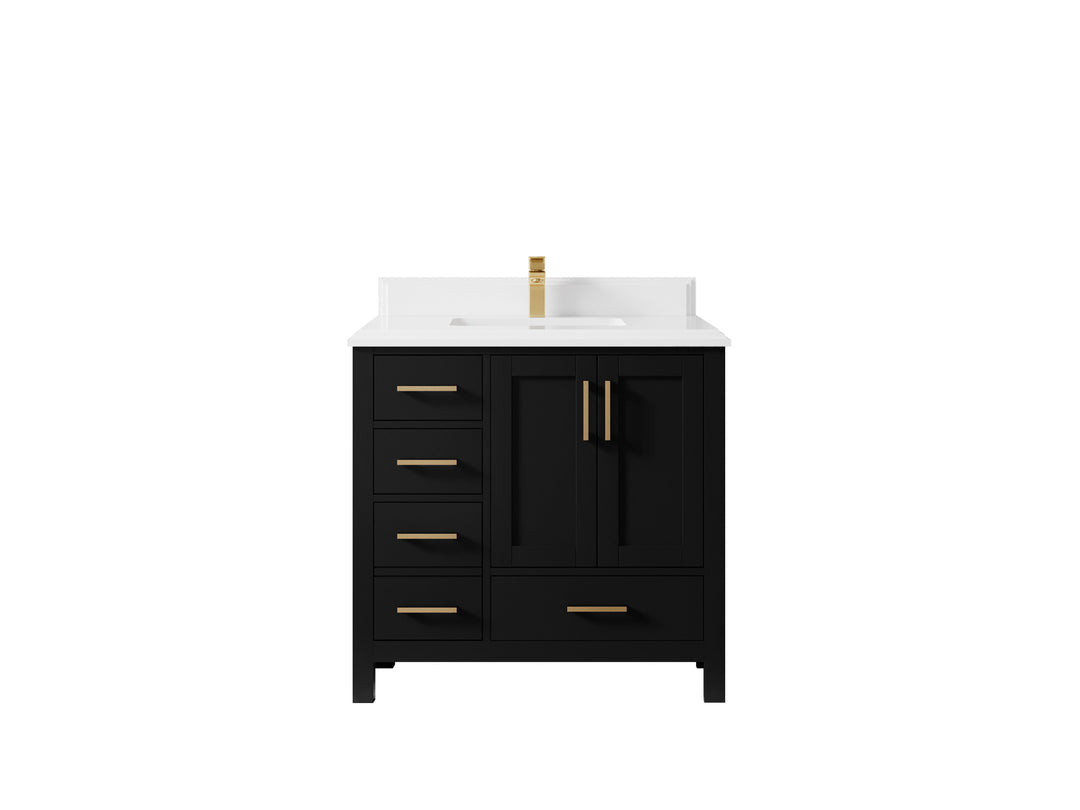 Malibu 36 in. W x 22 in. D Bathroom Vanity Center Sink 2