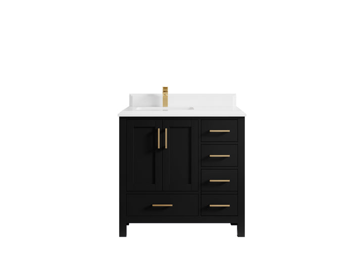 Malibu 36 in. W x 22 in. D Bathroom Vanity Center Sink - photo 29