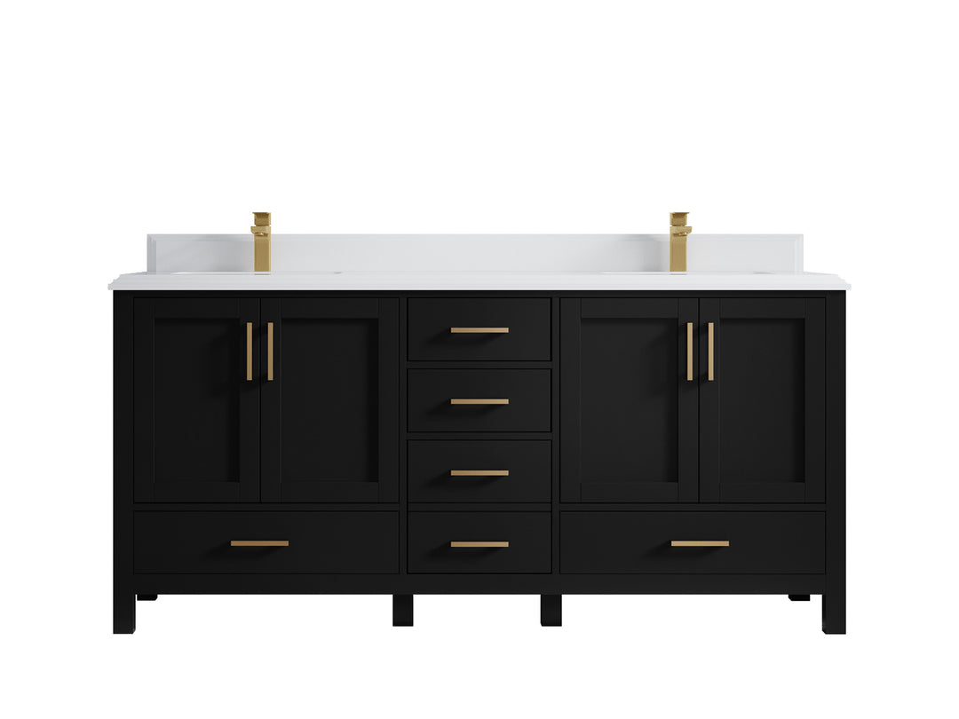 Malibu 72 in. W x 22 in. D Double Sink Bathroom Vanity