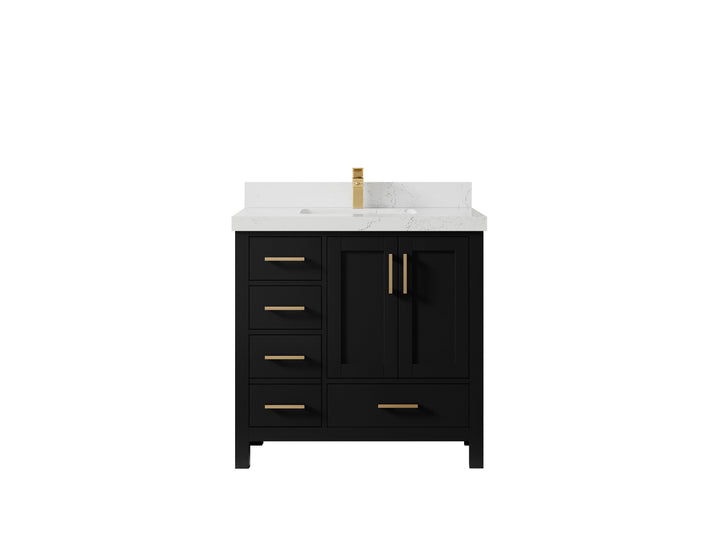 Malibu 36 in. W x 22 in. D Bathroom Vanity Center Sink 2 - photo 29