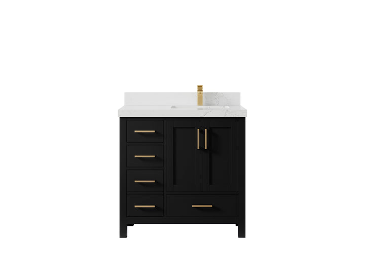 Malibu 36 in. W x 22 in. D Right Offset Sink Bathroom Vanity - photo 31
