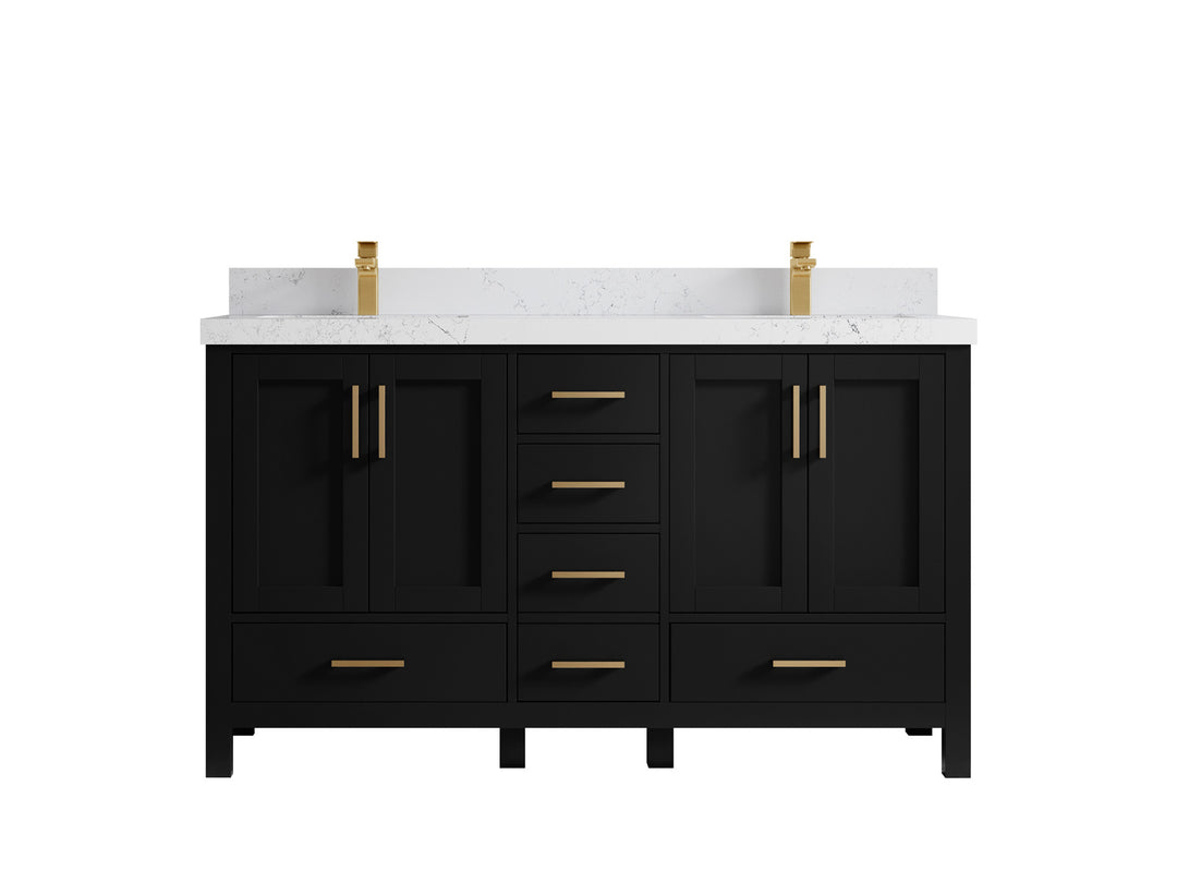 Malibu 60 in. W x 22 in. D Double Sink Bathroom Vanity
