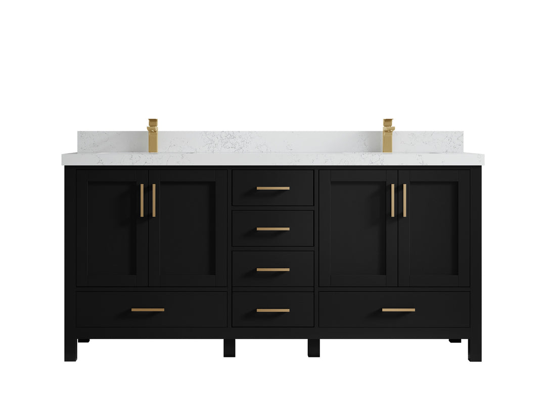 Malibu 72 in. W x 22 in. D Double Sink Bathroom Vanity