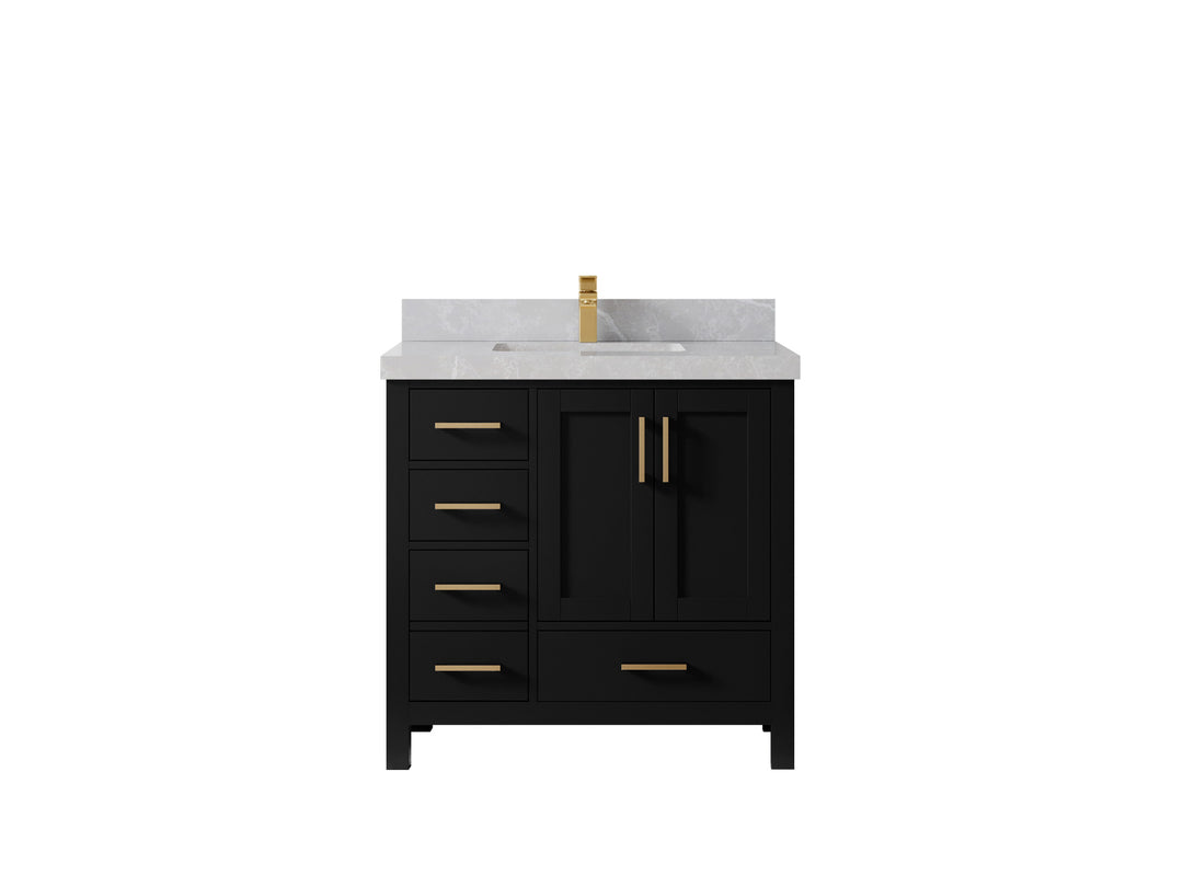 Malibu 36 in. W x 22 in. D Bathroom Vanity Center Sink 2