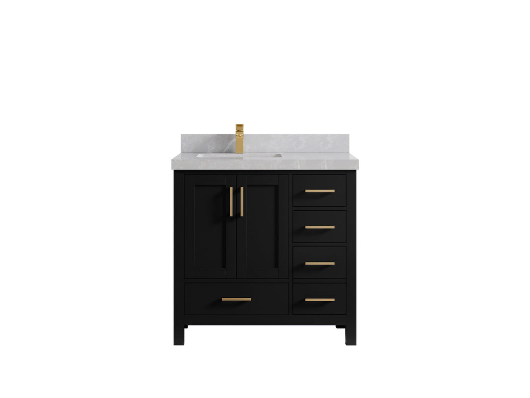 Malibu 36 in. W x 22 in. D Bathroom Vanity Center Sink