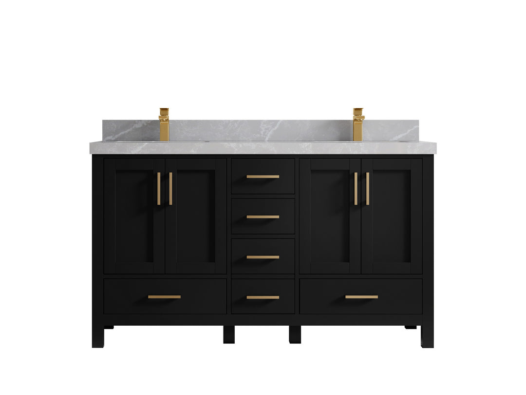 Malibu 60 in. W x 22 in. D Double Sink Bathroom Vanity
