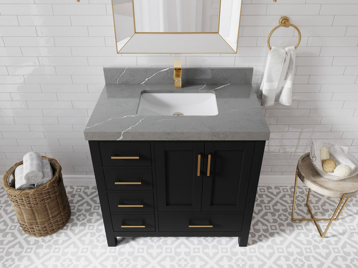 Malibu 36 in. W x 22 in. D Bathroom Vanity Center Sink 2 - photo 32