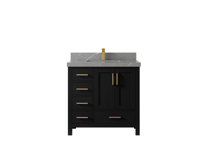 Malibu 36 in. W x 22 in. D Bathroom Vanity Center Sink 2 - photo 33