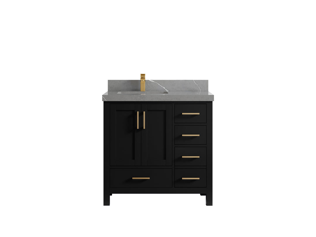 Malibu 36 in. W x 22 in. D Bathroom Vanity Center Sink