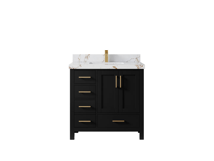 Malibu 36 in. W x 22 in. D Bathroom Vanity Center Sink 2 - photo 35