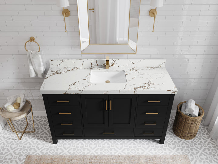 Malibu 60 in. W x 22 in. D Single Sink Bathroom Vanity - photo 36