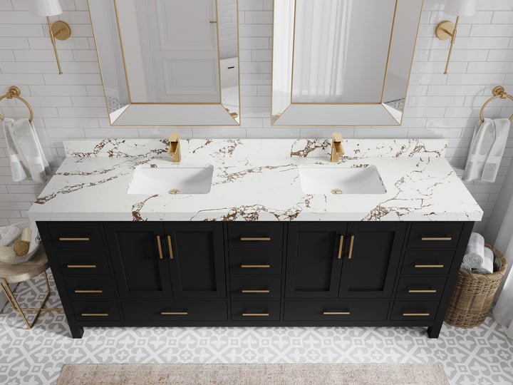 Malibu 84 in. W x 22 in. D Double Sink Bathroom Vanity - photo 36
