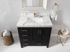 Malibu 36 in. W x 22 in. D with Center Sink Bathroom Vanity - photo 36