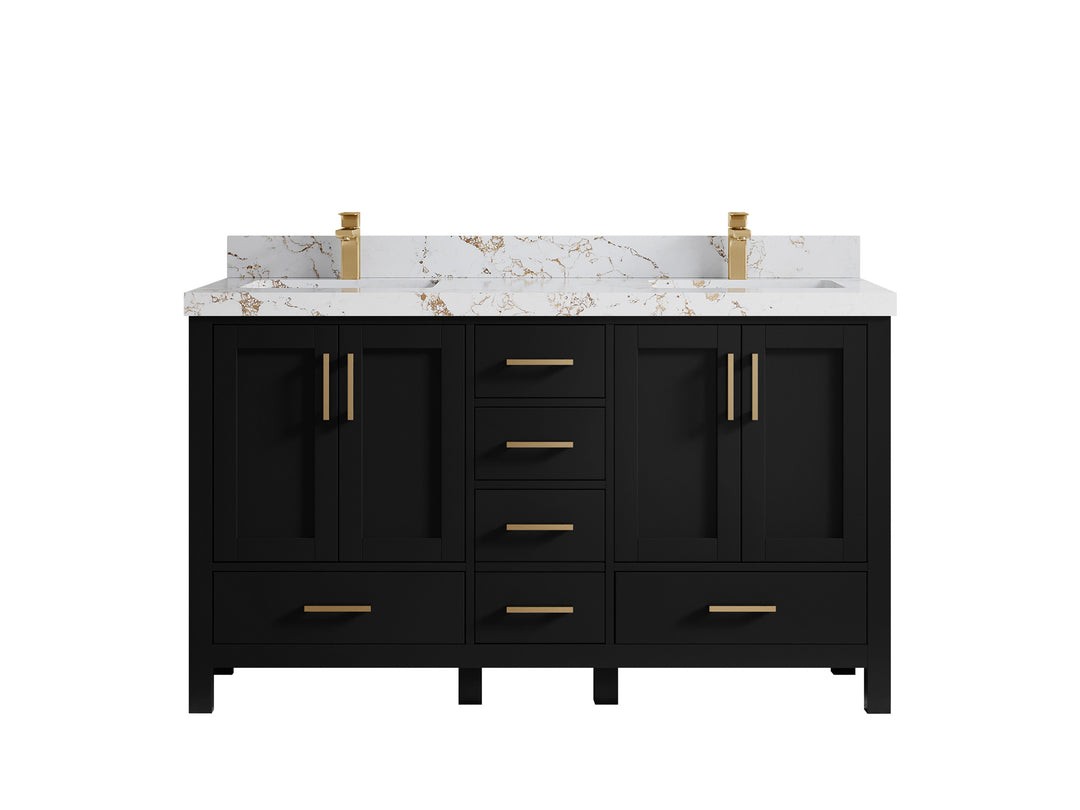 Malibu 60 in. W x 22 in. D Double Sink Bathroom Vanity