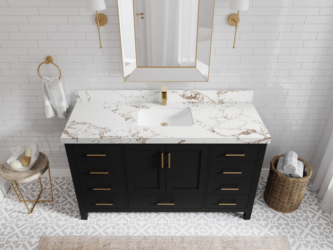 Malibu 60 in. W x 22 in. D Single Sink Bathroom Vanity