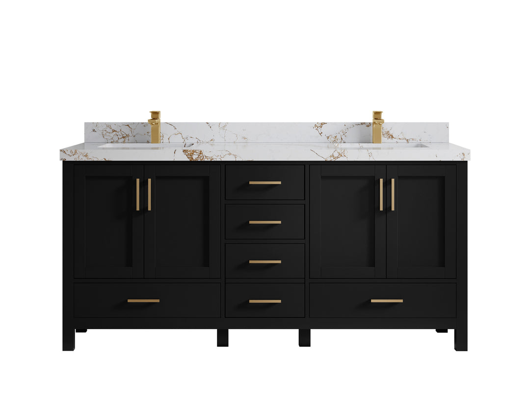 Malibu 72 in. W x 22 in. D Double Sink Bathroom Vanity