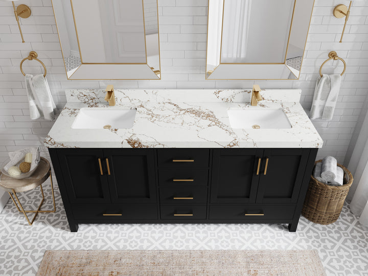 Malibu 72 in. W x 22 in. D Double Sink Bathroom Vanity - photo 38