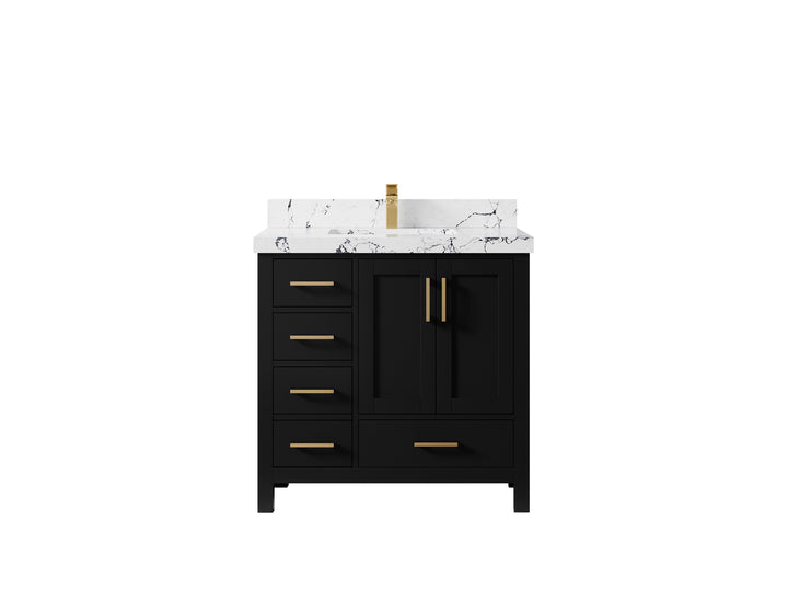 Malibu 36 in. W x 22 in. D Bathroom Vanity Center Sink 2 - photo 39