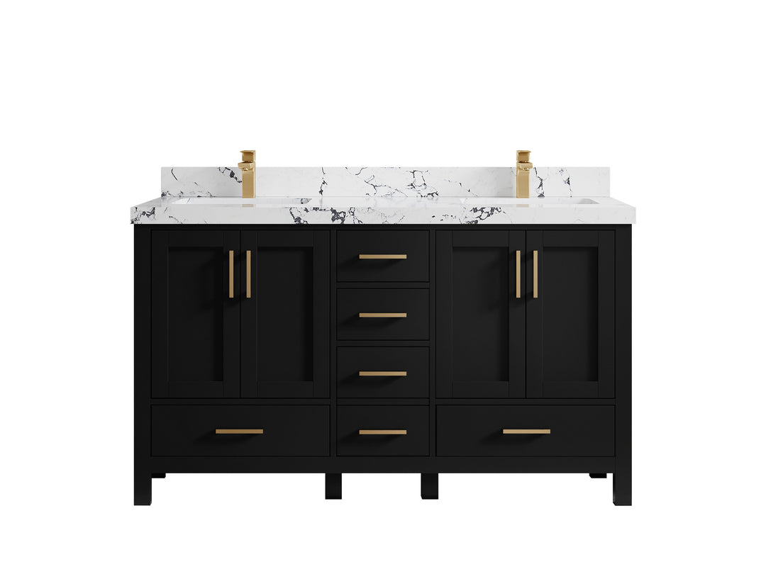 Malibu 60 in. W x 22 in. D Double Sink Bathroom Vanity