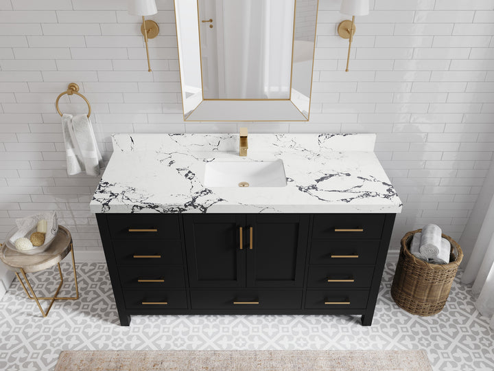 Malibu 60 in. W x 22 in. D Single Sink Bathroom Vanity - photo 40