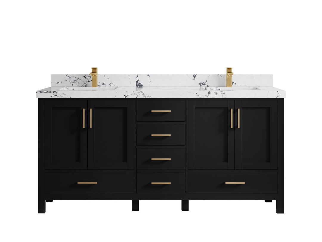 Malibu 72 in. W x 22 in. D Double Sink Bathroom Vanity