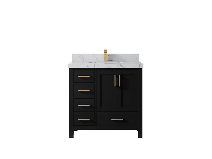 Malibu 36 in. W x 22 in. D Bathroom Vanity Center Sink 2 - photo 41