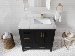 Malibu 36 in. W x 22 in. D Right Offset Sink Bathroom Vanity - photo 46