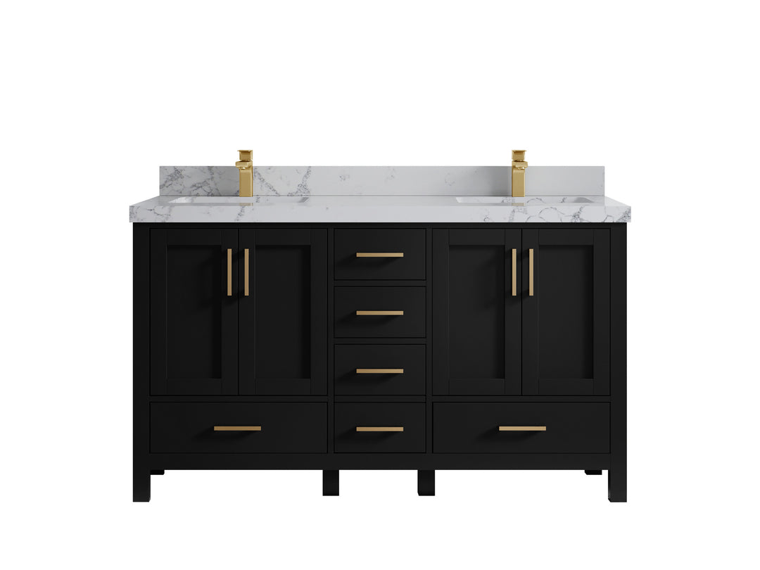 Malibu 60 in. W x 22 in. D Double Sink Bathroom Vanity