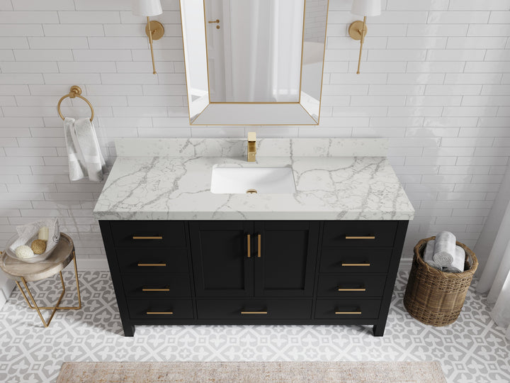 Malibu 60 in. W x 22 in. D Single Sink Bathroom Vanity - photo 42