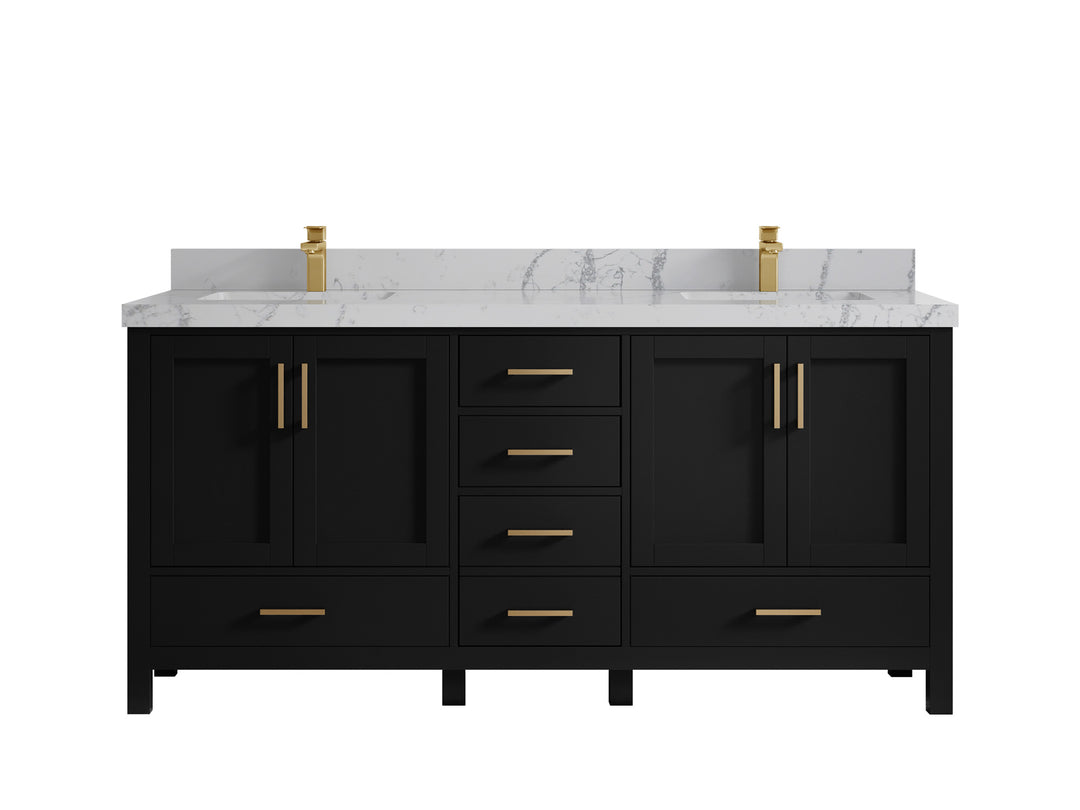 Malibu 72 in. W x 22 in. D Double Sink Bathroom Vanity
