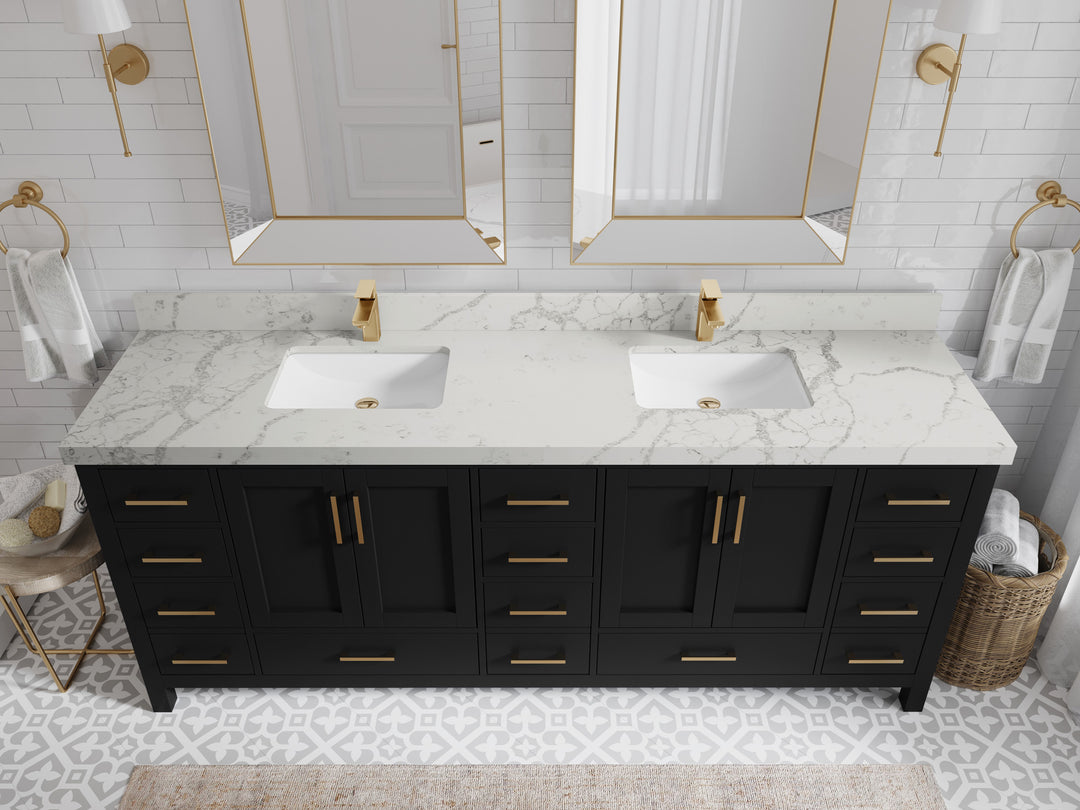 Malibu 84 in. W x 22 in. D Double Sink Bathroom Vanity